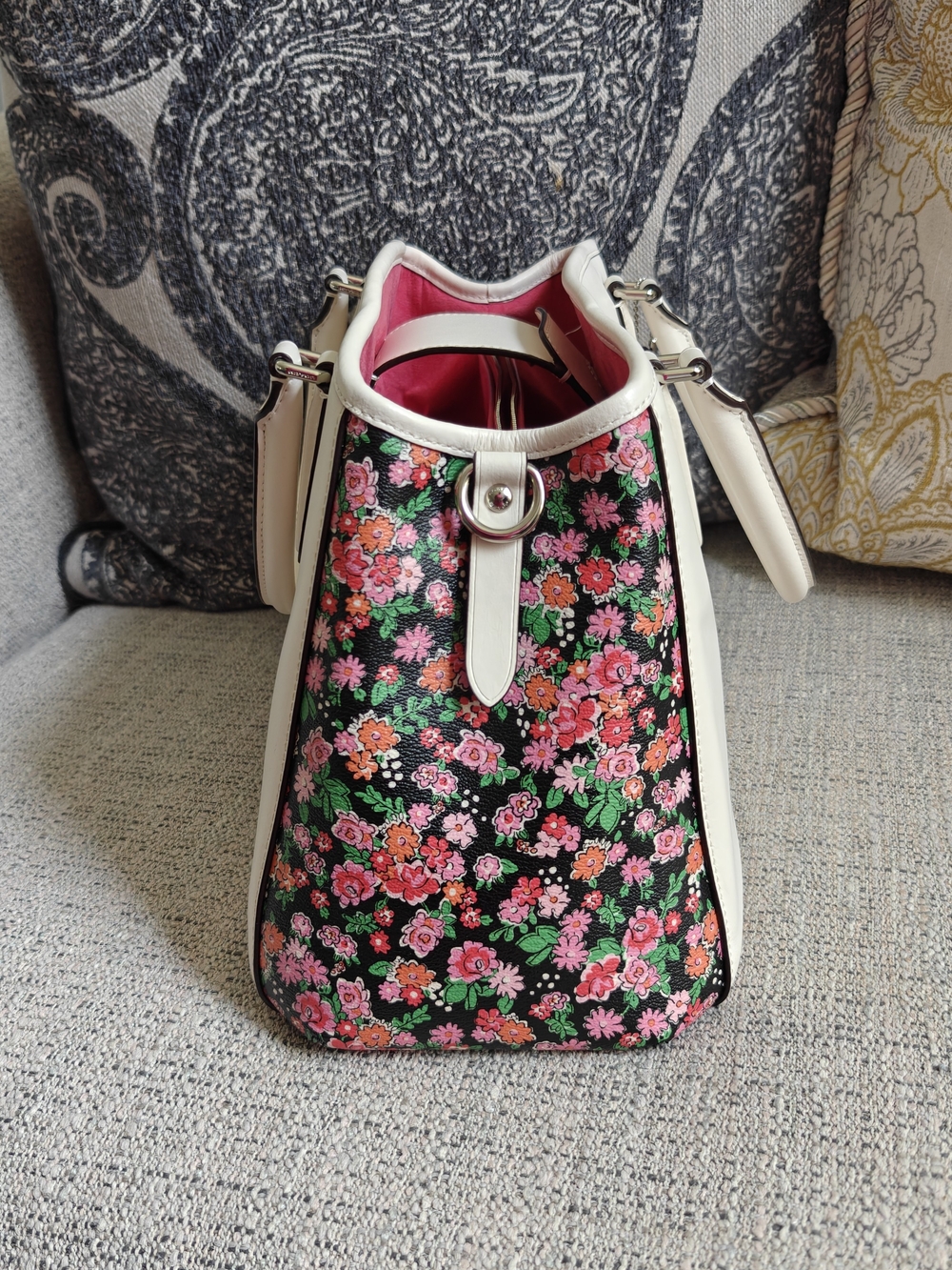 Coach Margot Carryall Pink Posey & Chalk Multi & Accessories - Picture 4 of 11